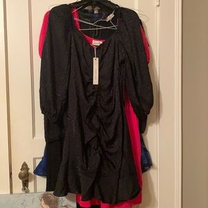 Brand new black silk dress